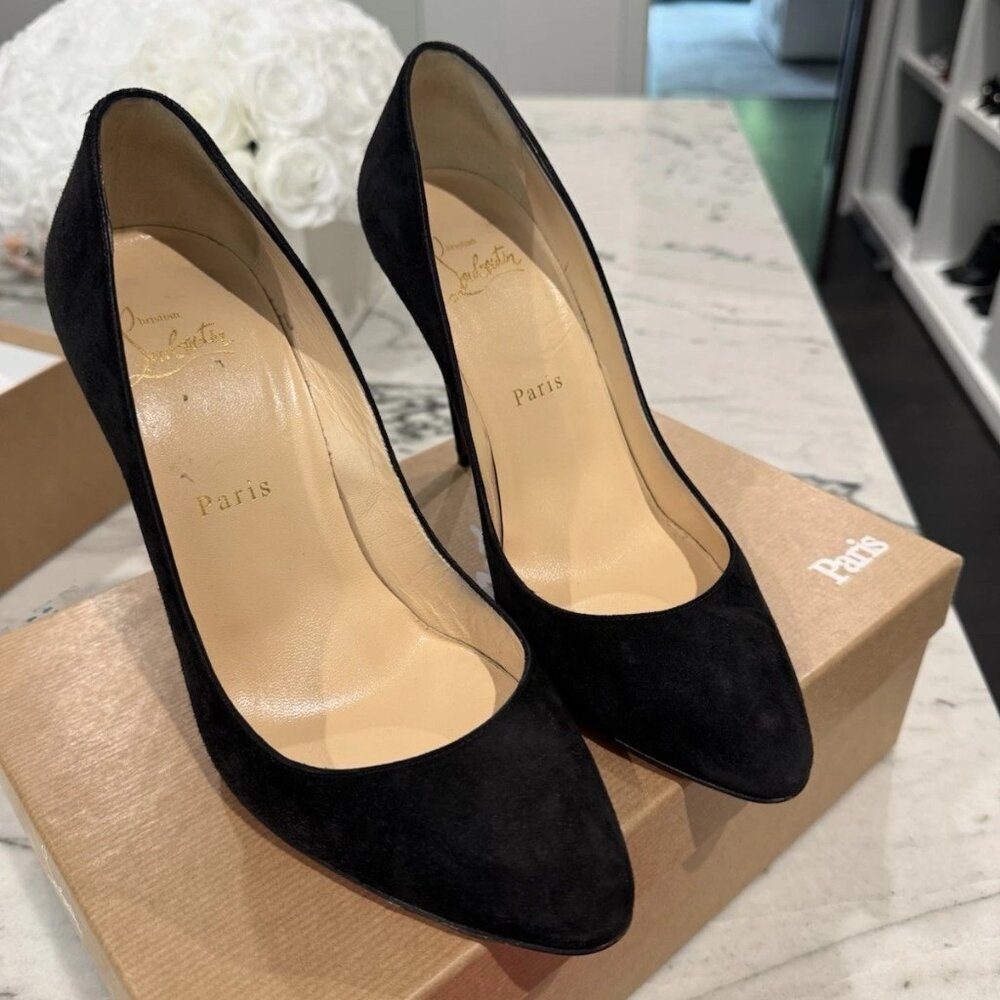 Christian Louboutin Black Eloise 100 Pump - Picture 2 of 7